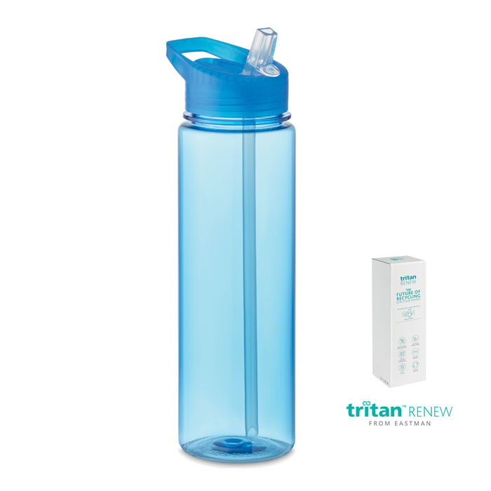 Gourde personnalisable 650ml BAY Tritan Renew™ Bleu transparent